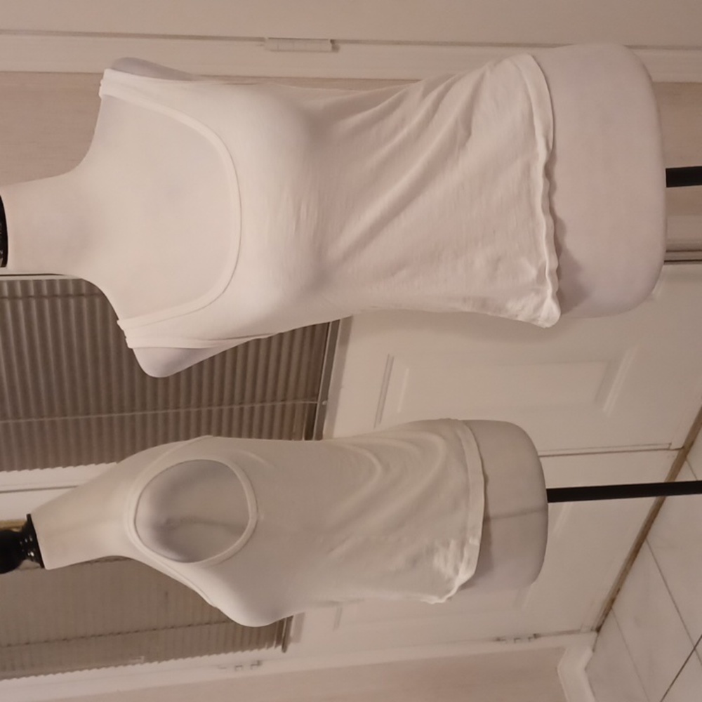 4/$40 Plain White Tank Top - size XS